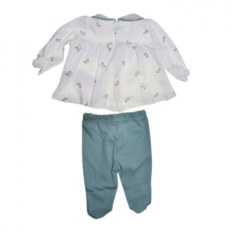 Compleu 2 piese, pantaloni si bluza, pentru fete, Mini Junior 3268V, Verde [2]