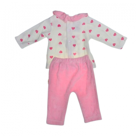 Compleu 2 piese, pantaloni si bluza, pentru fete, Mini Junior 6004R, Roz [1]