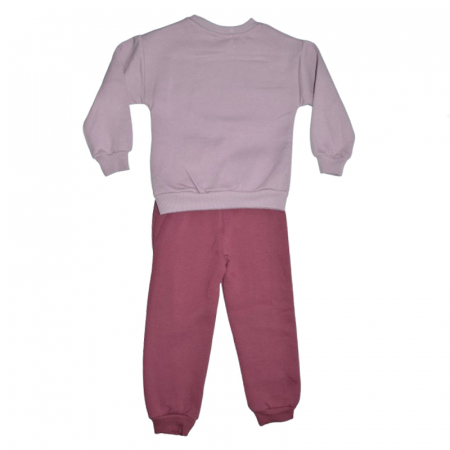 Compleu 2 piese pantaloni si bluza pentru fete Mini Junior COMP-17362, Roz [1]