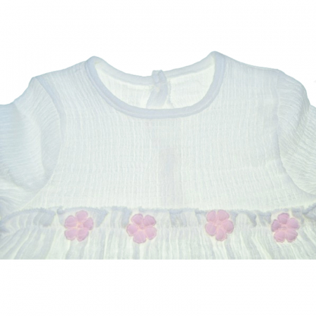 Compleu 2 piese pantaloni si bluza pentru fete Mini Junior COMP-782, Alb [2]