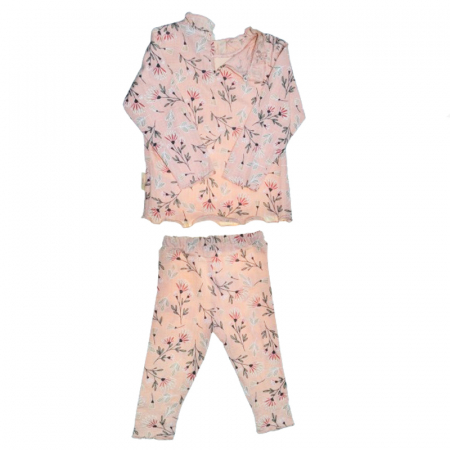 Compleu 2 piese pantaloni si bluza pentru fete Mini Junior COMP-MJ25, Coral [1]