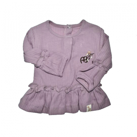 Compleu 2 piese pantaloni si bluza pentru fete Mini Junior COMP-MJ11, Mov [2]