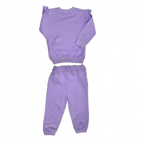Compleu 2 piese pantaloni si bluza pentru fete Mini Junior SETMJ-30, Mov [1]