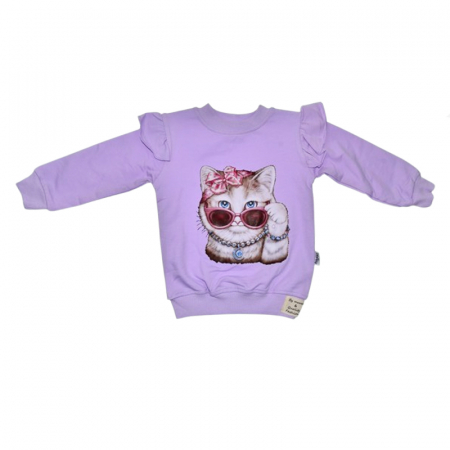 Compleu 2 piese pantaloni si bluza pentru fete Mini Junior SETMJ-30, Mov [3]