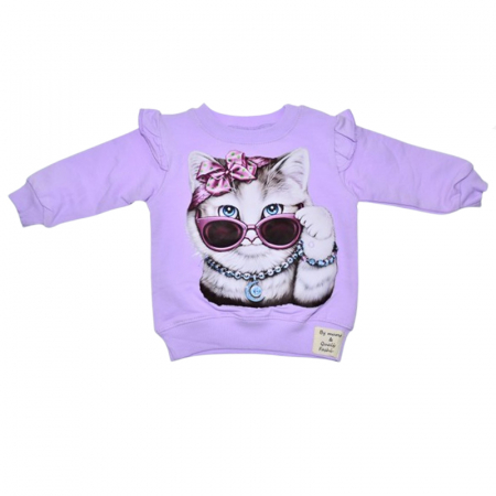 Compleu 2 piese pantaloni si bluza pentru fete Mini Junior SETMJ-31, Mov [3]