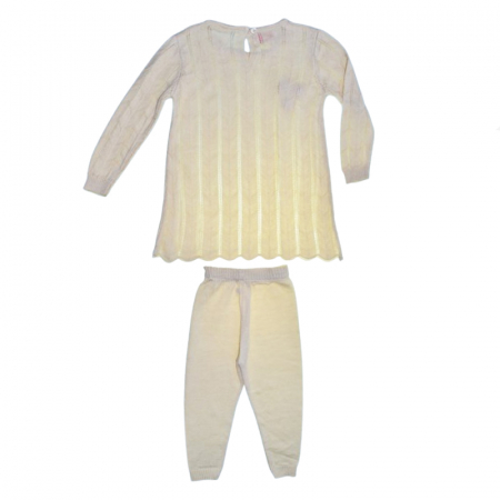 Compleu 2 piese pantaloni si bluza pentru fete Mini Junior SETMJ-35, Galben [1]