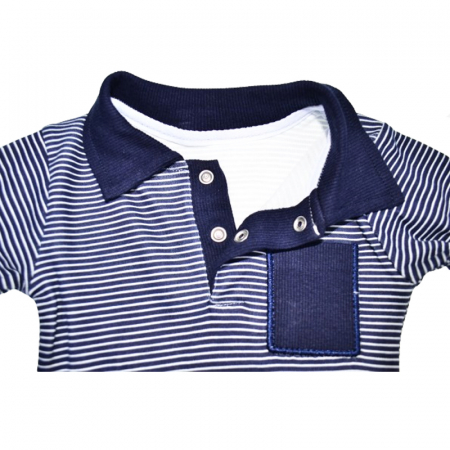 Compleu 2 piese pantaloni si body pentru baieti Mini Junior COMP-MJ19, Bleumarin [2]