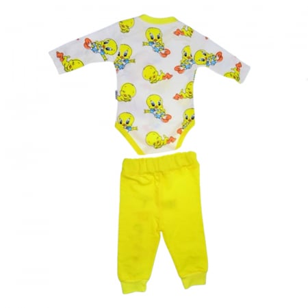 Compleu 2 piese pantaloni si body pentru copii Mini Junior SETMJ-21, Galben [1]