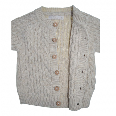 Compleu 2 piese pantaloni si cardigan pentru baieti Mini Junior COMP-7806, Bej [4]