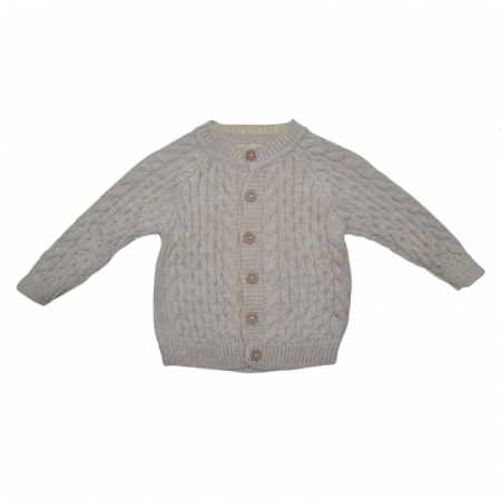 Compleu 2 piese pantaloni si cardigan pentru baieti Mini Junior COMP-7806, Bej [3]