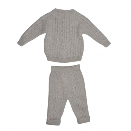 Compleu 2 piese pantaloni si cardigan pentru baieti Mini Junior COMP-7806, Bej [1]