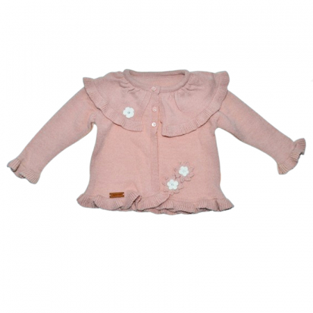 Compleu 2 piese pantaloni si cardigan pentru fete Mini Junior SETMJ-34, Roz [3]