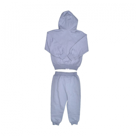 Compleu 2 piese pantaloni lungi si jacheta cu fermoar pentru baieti Mini Junior COMP-3640, Gri [1]