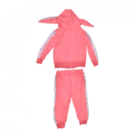 Compleu 2 piese pantaloni si jacheta cu fermoar pentru fete Mini Junior COMP-TRMJ1, Coral [1]