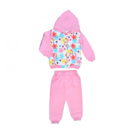 Compleuri  fete maneca lunga - Compleu 2 piese pantaloni si jacheta pentru fete Mini Junior COMP-TRMJ2, Roz