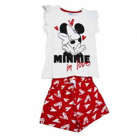 Compleuri fete de vara - Compleu 2 piese pentru fete E Plus M Minnie Mouse 053027A, Alb