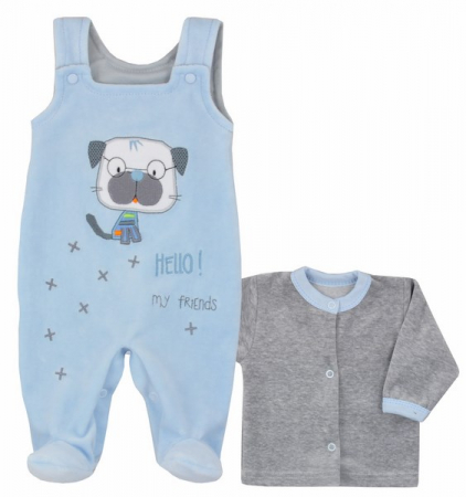 Compleuri baieti maneca lunga - Compleu 2 piese pentru baieti Koala Hello 04-846A-74-cm, Albastru