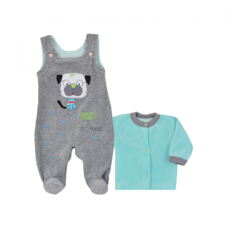 Compleuri baieti maneca lunga - Compleu 2 piese pentru baieti Koala Hello 04-846G-74-cm, Gri