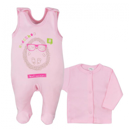 Compleuri  fete maneca lunga - Compleu 2 piese pentru fete Koala Igielka T1-760R-56-cm, Roz