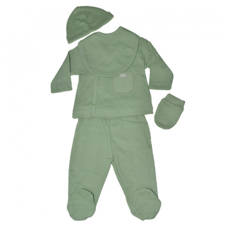 Compleuri baieti maneca lunga - Compleu 5 piese pentru baieti Mini Junior 4777, Verde
