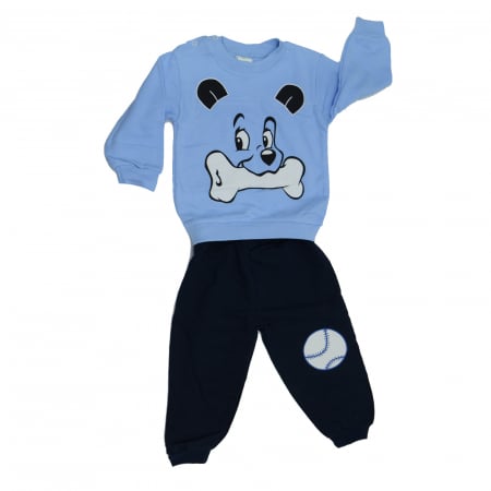 Compleuri baieti maneca lunga - Compleu 2 piese pentru baieti Mini Junior BLK-5-80-2004, Albastru