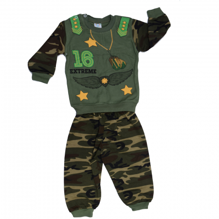 Compleuri baieti maneca lunga - Compleu 2 piese pentru baieti Mini Junior BLK-8-80, Verde