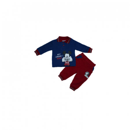 Compleuri baieti maneca lunga - Compleu 2 piese pentru baieti Sun City Mickey Mouse AHQ01961-80, Bleumarin