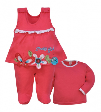 Compleuri  fete maneca lunga - Compleu 2 piese pentru copii Koala Rusalka 03-829RO-80, Rosu