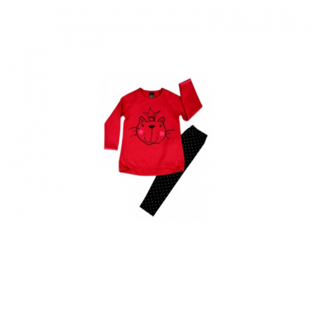 Compleuri  fete maneca lunga - Compleu 2 piese pentru fete Atut A-5714-92, Rosu