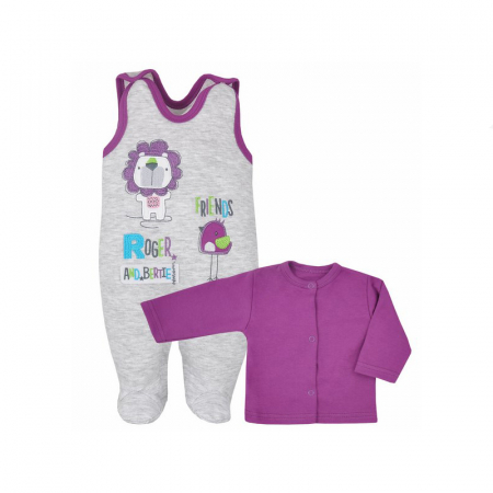 Compleuri  fete maneca lunga - Compleu 2 piese pentru fete Koala Roger 04-523-74-cm, Mov