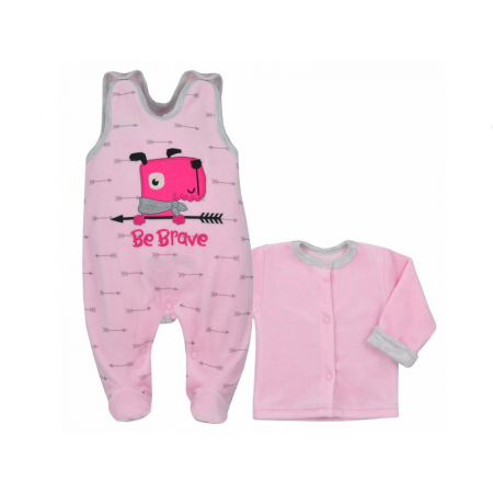 Compleuri  fete maneca lunga - Compleu 2 piese pentru fete Koala Strzalka 04-876RZ-62-cm, Roz