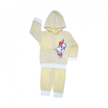 Compleuri  fete maneca lunga - Compleu 2 piese pentru fete Mini Junior CPFMJ-125, Crem