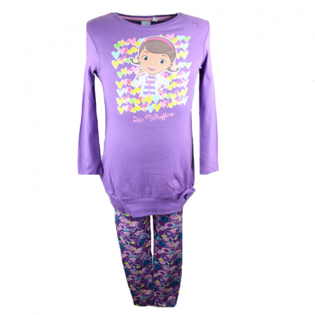 Compleuri  fete maneca lunga - Compleu 2 piese pentru fete Sun City Doc. McStuffins HO1323-M-104, Mov