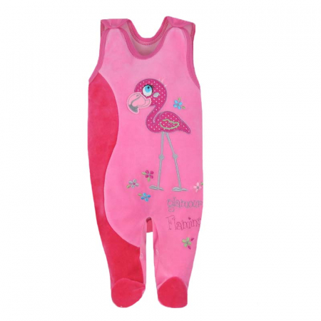 Compleu 2 piese salopeta si bluza copii Koala 2627-F-74-cm, Fucsia [1]