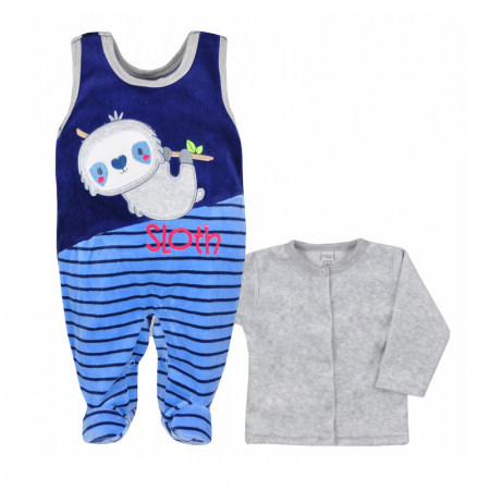 Compleuri baieti maneca lunga - Compleu 2 piese salopeta si bluza pentru baieti Koala Leniwiec 3760-62-cm, Multicolor