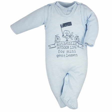 Compleu 2 piese salopeta si bluza pentru baieti Koala Miasteczko 3777-68-cm, Albastru [1]