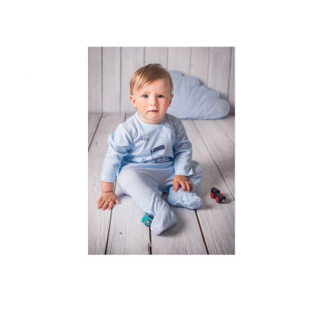 Compleu 2 piese salopeta si bluza pentru baieti Koala Miasteczko 3777-68-cm, Albastru [2]