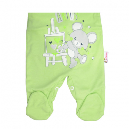 Compleu 2 piese salopeta si bluza pentru baieti GAMA 714079, Verde [4]
