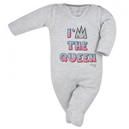 Compleuri  fete maneca lunga - Compleu 2 piese salopeta si bluza pentru fete Koala Queen 07-762G, Gri