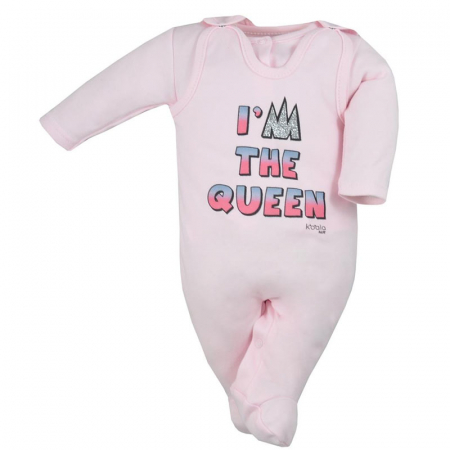 Compleuri  fete maneca lunga - Compleu 2 piese salopeta si bluza pentru fete Koala Queen 07-762, Roz