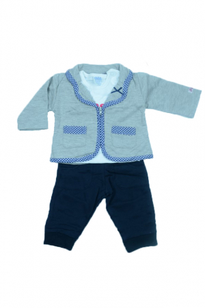 Compleuri baieti maneca lunga - Compleu 3 piese pentru baieti Carter's Baby TR-612-62-68-cm, Multicolor
