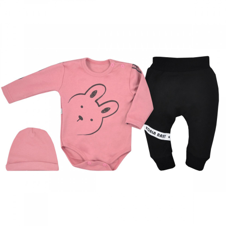 Compleuri  fete maneca lunga - Compleu 3 piese pentru fete Koala Cartoon 07-587R-74, Roz