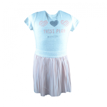 Compleu 3 piese geaca, fusta si tricou pentru fete Happy House FOFO-086RZ, Roz [1]