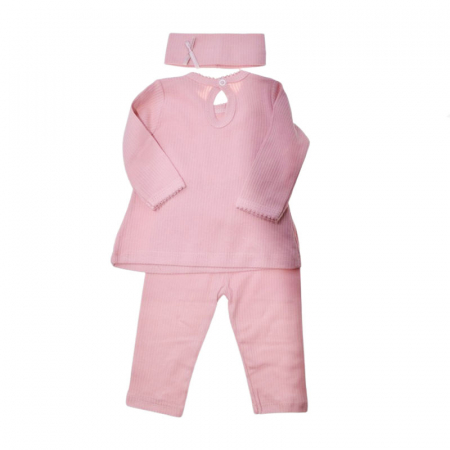 Compleuri  fete maneca lunga - Compleu 3 piese pantaloni bluza si bentita pentru fete Mini Junior CMPMJ-01