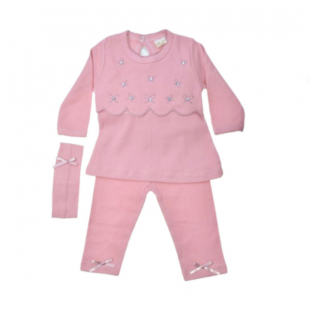 Compleuri  fete maneca lunga - Compleu 3 piese pantaloni bluza si bentita pentru fete Mini Junior CMPMJ-01