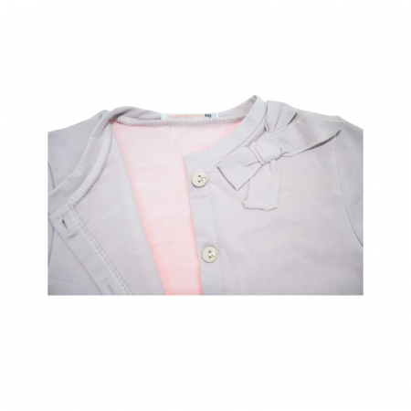 Compleu 3 piese pantaloni, bluza si cardigan pentru fete Baby Rose, COMP-4675, Roz [5]