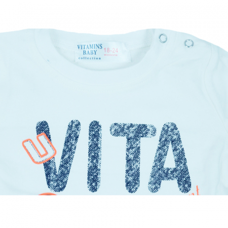 Compleu 3 piese pantaloni, bluza si hanorac pentru baieti Vitamins 1807B, Bleumarin [7]