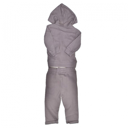 Compleu 3 piese pantaloni, bluza si jacheta cu fermoar pentru baieti Mini Junior COMP-MJ3, Gri [1]