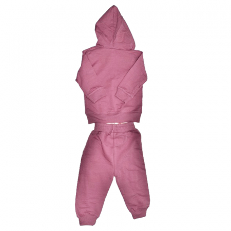 Compleu 3 piese pantaloni, bluza si jacheta cu fermoar pentru fete Mini Junior COMP-MJ2, Roz [3]