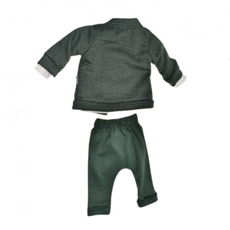 Compleu 3 piese pantaloni, bluza si jacheta pentru baieti Mini Junior SETMJ-43, Verde [1]